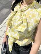 【フレイ アイディー/FRAY I.D】の【FRAY I.D MADE WITH LIBERTY FABRIC】ボウタイブラウス/ウォッシャブル YEL[032]|ID:prp329100004927966