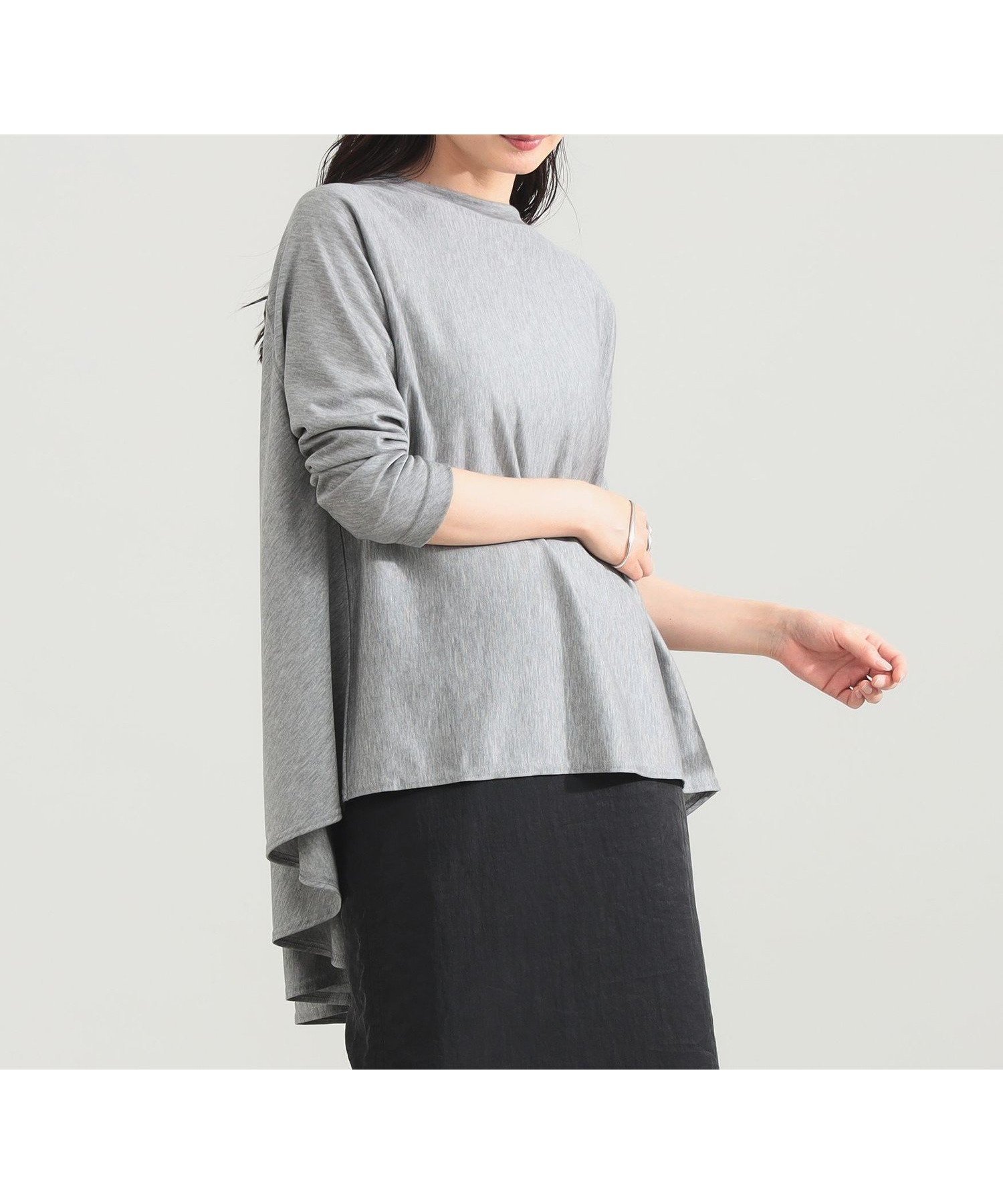 【デミルクス ビームス/Demi-Luxe BEAMS】のCOG THE BIGSMOKE / ABBY バックフレア トップス インテリア・キッズ・メンズ・レディースファッション・服の通販 founy(ファニー) 　ファッション　Fashion　レディースファッション　Fashion for Women　トップス・カットソー　Cut & Sew Tops　カッティング　Cutting Detail　カットソー　Cut and Sewn Top　コレクション　Collection, Seasonal Line　シンプル　Simple, Minimal　スラックス　Slacks, Dress Pants　スリーブ　Sleeve, Long Sleeve / Short Sleeve　タイトスカート　Pencil Skirt, Tight Skirt　なめらか　Smooth, Silky Texture　パターン　Pattern, Design Print　パッチ　Patch, Appliqué　フォルム　Silhouette, Form　フレア　Flare, Flared　フロント　Front, Front Design　A/W・秋冬　Autumn/Winter　おすすめ　Recommended / Our Picks　LIGHT.GREY|ID: prp329100004928016 ipo3291000000036979114