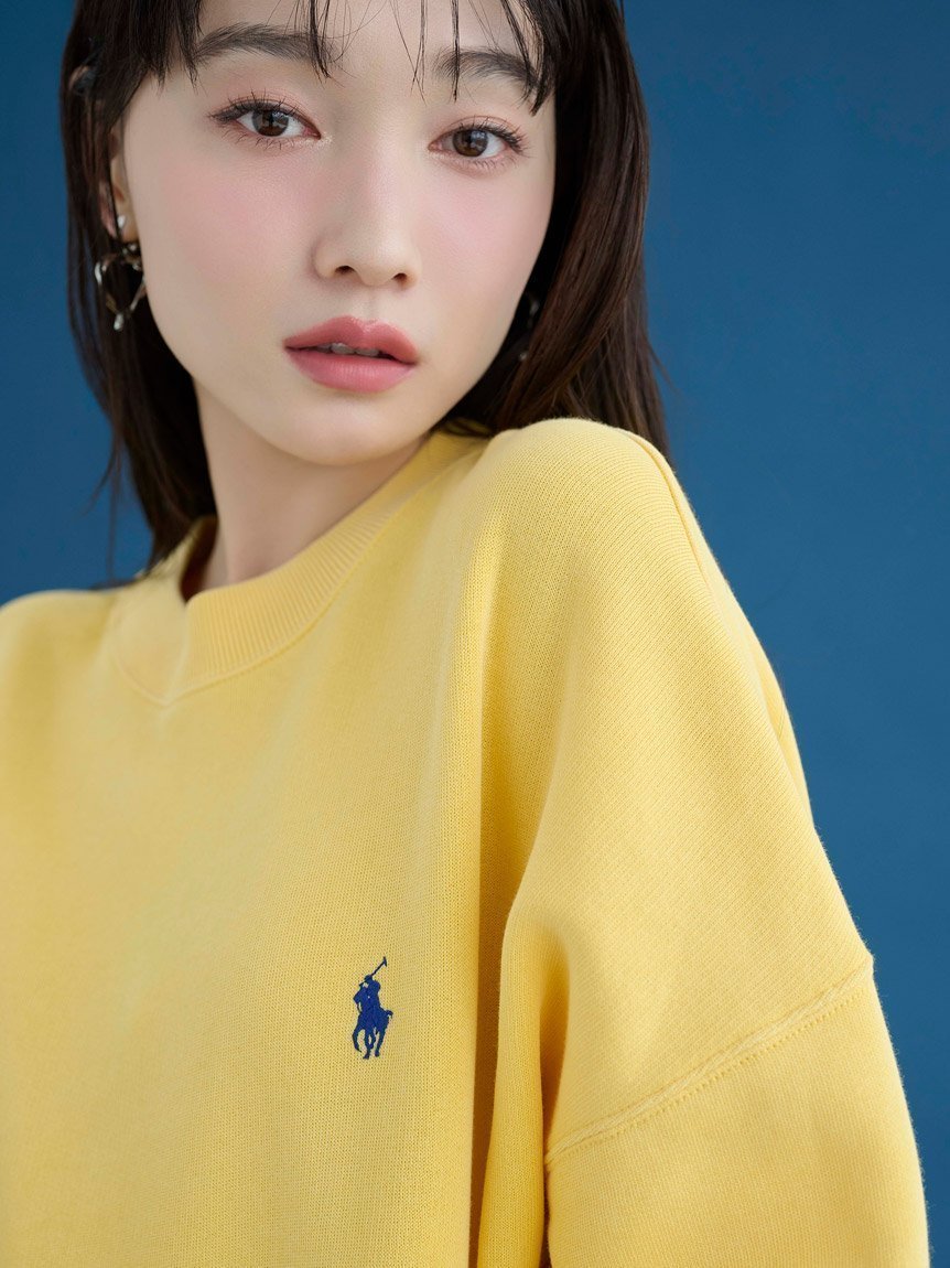 【スナイデル/SNIDEL】の【POLO RALPH LAUREN】スウェット 人気、トレンドファッション・服の通販 founy(ファニー) 　ファッション　Fashion　レディースファッション　Fashion for Women　トップス・カットソー　Cut & Sew Tops　レディースパーカー・カジュアルフーディー　Casual Hoodies & Sweatshirts　スウェット・クルーネックトップス　Sweatshirts & Crewnecks / Relaxed Fit Sweat Tops　イエロー　Yellow　春　Spring　今季　This Season, Current Season　スウェット / スエット　Sweatshirt, Sweatwear　ストレート　Straight, Straight Cut　スマート　Smart, Elegant　リラックス　Relax, Relaxed Fit　ルーズ　Loose, Oversized　ワンポイント　One Point, Statement Accent　おすすめ　Recommended / Our Picks　 other-1|ID: prp329100004928020 ipo3291000000036979137