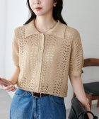 【ディスコート/Discoat】の【WEB限定】透かし編み衿付きニット 人気、トレンドファッション・服の通販 founy(ファニー) ファッション Fashion レディースファッション Fashion for Women トップス・カットソー Cut & Sew Tops ニット Knit Tops & Sweaters おすすめ Recommended / Our Picks キャミソール Camisole, Spaghetti Strap Top コンパクト Compact, Small Size サマー Summer, Summer Style サロペット Overalls, Salopette タンク Tank Top, Sleeveless Top デニム Denim, Jeans Material バランス Balance, Style Balance フェミニン Feminine, Girly フレア Flare, Flared エレガント 上品 Elegant 透かし Cut-Out, Lacework thumbnail ライトベージュ|ID: prp329100004928043 ipo3291000000036979417