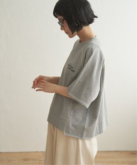 【エルビーシー/LBC】のミニ裏毛切り替え刺繍5分袖プルオーバー 人気、トレンドファッション・服の通販 founy(ファニー) ファッション Fashion レディースファッション Fashion for Women トップス・カットソー Cut & Sew Tops カジュアルプルオーバー・ニットトップス Pullovers & Knit Tops / Casual Pullovers スリーブ Sleeve, Long Sleeve / Short Sleeve リラックス Relax, Relaxed Fit |ID:prp329100004928048