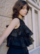 【スナイデル/SNIDEL】のラッフルジャガードボリュームブラウス 人気、トレンドファッション・服の通販 founy(ファニー) ファッション Fashion レディースファッション Fashion for Women トップス・カットソー Cut & Sew Tops シャツ・ブラウス・オフィスカジュアル Elegant Blouses & Button-Ups ウェーブ Wavy Pattern シアー Sheer, See-Through スペシャル Special, Limited Edition スマート Smart, Elegant デニム Denim, Jeans Material ドット Polka Dot, Dot Pattern パイピング Piping, Trim Design ボトム Bottoms, Lower Wear おすすめ Recommended / Our Picks エレガント 上品 Elegant thumbnail BLK[009]|ID: prp329100004928072 ipo3291000000036979641