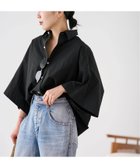 【プラージュ/Plage】の《追加》Roll Up Cuffs シャツ 人気、トレンドファッション・服の通販 founy(ファニー) ファッション Fashion レディースファッション Fashion for Women トップス・カットソー Cut & Sew Tops シャツ・ブラウス・オフィスカジュアル Elegant Blouses & Button-Ups ストライプ Stripe, Striped Pattern デニム Denim, Jeans Material リラックス Relax, Relaxed Fit レギュラー Regular, Standard Fit ワッシャー Washer, Crinkled Finish 夏 Summer 無地 Plain, Solid Color thumbnail ブラック|ID: prp329100004928075 ipo3291000000036979668