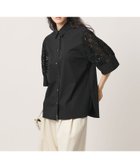 【ユナイテッドアローズ/UNITED ARROWS】のラッセルレース コンビ シャツ -ウォッシャブル- BLACK|ID:prp329100004928085