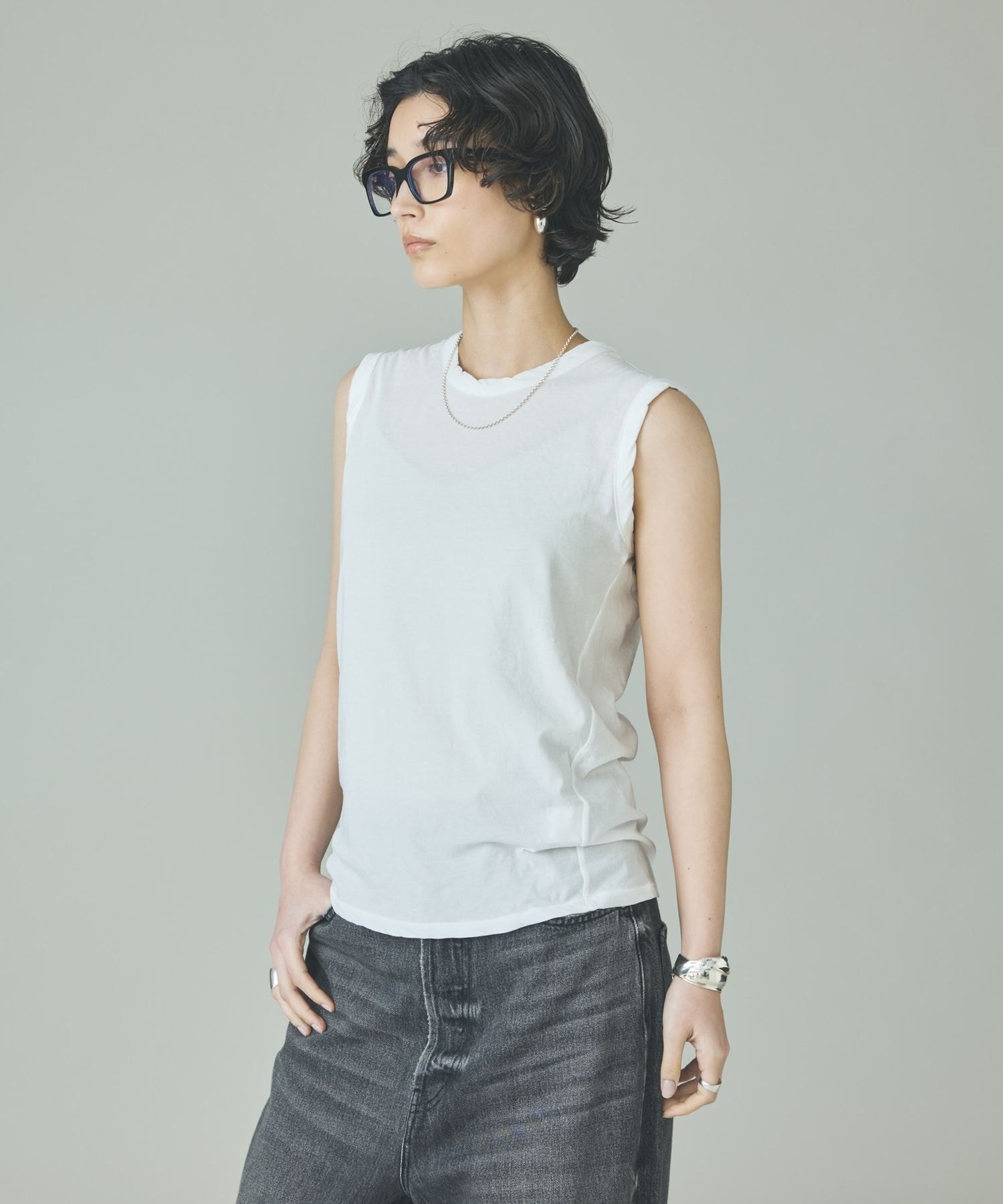 【カレンソロジー/Curensology】の5AWARENESS ノースリーブTシャツ 人気、トレンドファッション・服の通販 founy(ファニー) 　ファッション　Fashion　レディースファッション　Fashion for Women　トップス・カットソー　Cut & Sew Tops　キャミソール&ノースリーブ　Camisoles & Sleeveless Tops　シャツ・ブラウス・オフィスカジュアル　Elegant Blouses & Button-Ups　ロングTシャツ・Tシャツ　Longline T-Shirts & Tees　インナー　Innerwear　エレガント 上品　Elegant　吸水　Absorbent, Quick-Dry　シンプル　Simple, Minimal　ノースリーブ　Sleeveless, No-Sleeve　プレミアム　Premium, High-End　 other-1|ID: prp329100004928117 ipo3291000000036980054