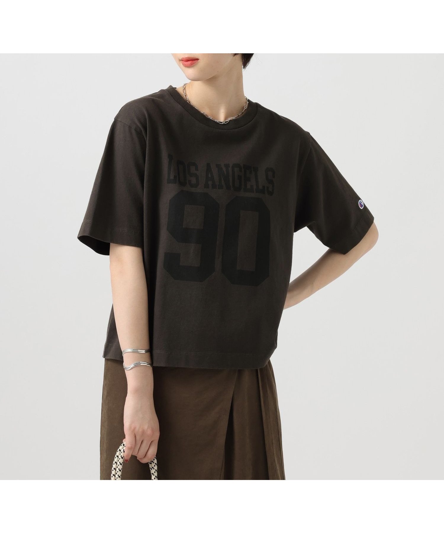 【ベイフロー/BAYFLOW】の【Champion(チャンピオン)】別注フロントロゴTシャツ インテリア・キッズ・メンズ・レディースファッション・服の通販 founy(ファニー) 　ファッション　Fashion　レディースファッション　Fashion for Women　トップス・カットソー　Cut & Sew Tops　シャツ・ブラウス・オフィスカジュアル　Elegant Blouses & Button-Ups　ロングTシャツ・Tシャツ　Longline T-Shirts & Tees　ヴィンテージ　Vintage Style　キャンバス　Canvas, Canvas Fabric　ショート　Short, Short Length　スリーブ　Sleeve, Long Sleeve / Short Sleeve　ニューヨーク　New York, NYC Style　フィット　Fit, Slim Fit　フロント　Front, Front Design　ブリーチ　Bleach, Washed Finish　プリント　Print, Printed Pattern　別注　Limited Edition, Custom Order　ユーズド　Used, Vintage-Look　リラックス　Relax, Relaxed Fit　おすすめ　Recommended / Our Picks　ブラック19|ID: prp329100004928172 ipo3291000000036980559