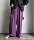 【ドゥドゥ/DouDou】の【累計販売数3万枚突破/20色4サイズ展開!】タックワイドパンツ パープル|ID: prp329100004928195 ipo3291000000037311563