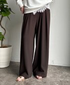 【ドゥドゥ/DouDou】の【累計販売数3万枚突破/20色4サイズ展開!】タックワイドパンツ ブラウン|ID: prp329100004928195 ipo3291000000037311566