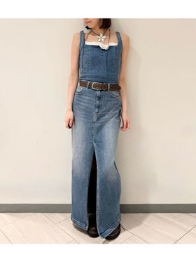 【リリーブラウン/Lily Brown】のデニムロングスカート 人気、トレンドファッション・服の通販 founy(ファニー) ファッション Fashion レディースファッション Fashion for Women スカート Skirts ロングスカート Long Skirts / Maxi & Midi Skirts おすすめ Recommended / Our Picks シンプル Simple, Minimal ジャケット Jacket, Outerwear ストレッチ Stretch, Stretchy Fabric スマート Smart, Elegant スリット Slit, Slit Detail デニム Denim, Jeans Material フィット Fit, Slim Fit フロント Front, Front Design |ID:prp329100004928239