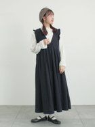 【サマンサモスモス/Samansa Mos2】の【Cross*Linen】肩フリル前後2WAYジャンパースカート ブラック|ID: prp329100004928247 ipo3291000000036981365