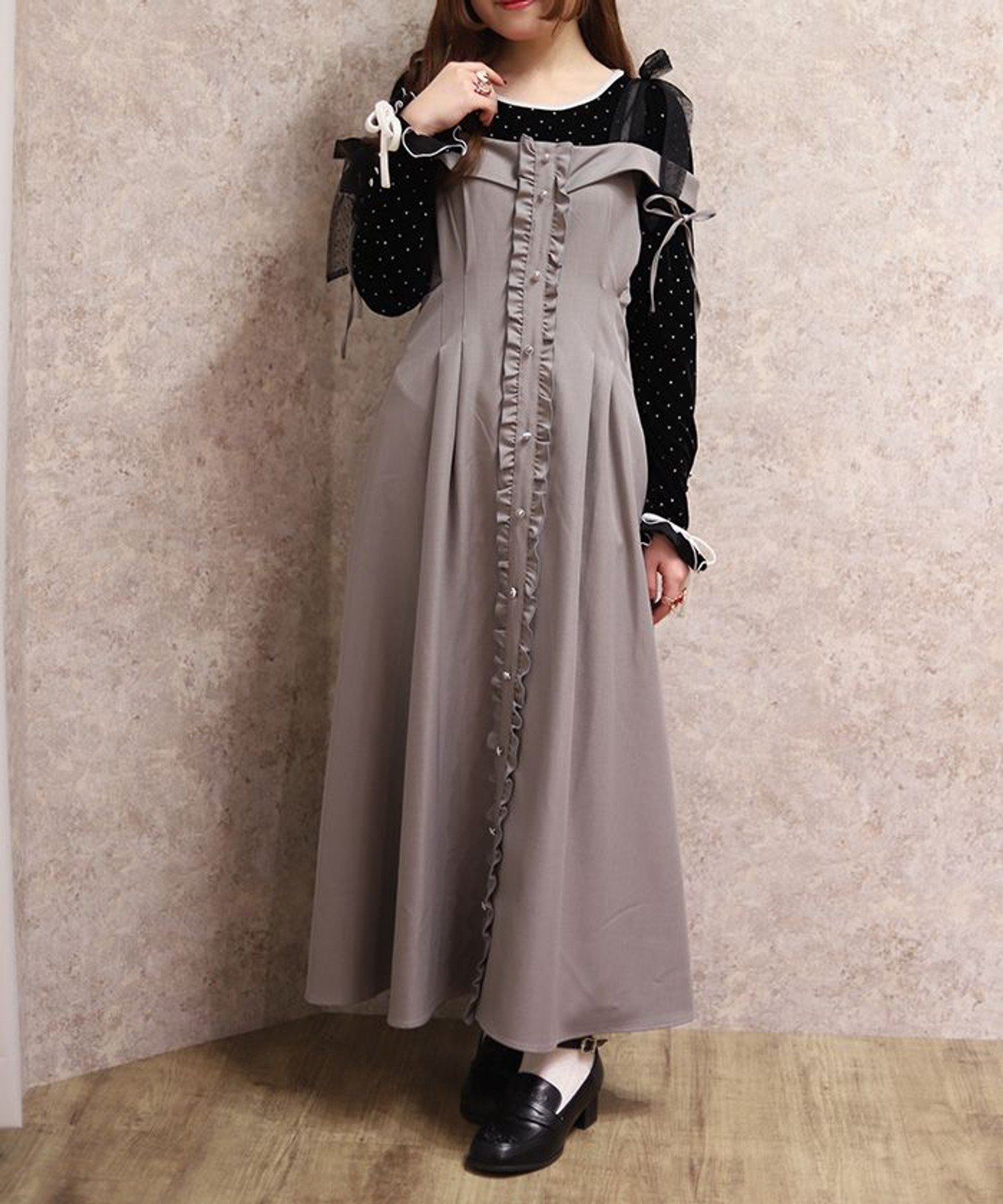 【アクシーズファム/axes femme】のチュールリボン付OP 人気、トレンドファッション・服の通販 founy(ファニー) 　ファッション　Fashion　レディースファッション　Fashion for Women　ワンピース　Dresses　おすすめ　Recommended / Our Picks　インナー　Innerwear　キャミワンピース　Cami Dress, Slip Dress　バランス　Balance, Style Balance　フィット　Fit, Slim Fit　フェミニン　Feminine, Girly　リボン　Ribbon, Bow　レース　Lace, Lace Fabric　ロング　Long, Long-Length　 other-1|ID: prp329100004928250 ipo3291000000036981380