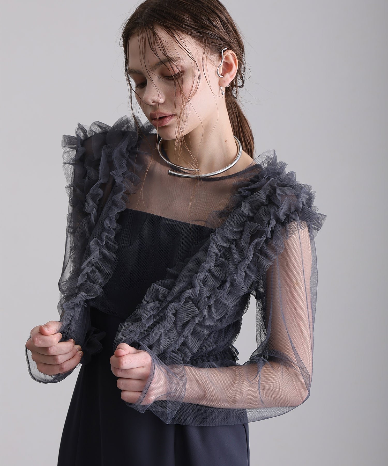 【プールヴー/PourVous】の3点セットフリルボレロドレス 結婚式 パーティードレス オケージョンドレス インテリア・キッズ・メンズ・レディースファッション・服の通販 founy(ファニー) 　ファッション　Fashion　レディースファッション　Fashion for Women　アウター　Coat / Outerwear Collection　ボレロ・ショート丈ジャケット / ドレス羽織りに　Boleros & Short Jackets　ワンピース　Dresses　フォーマル・パーティードレス・結婚式用ドレス　Elegant & Casual Dresses　アクセサリー　Fashion Accessories　インナー　Innerwear　キャミワンピース　Cami Dress, Slip Dress　シンプル　Simple, Minimal　ストレート　Straight, Straight Cut　チュール　Tulip, Tulip Motif　ドレス　Dress, One-Piece　フリル　Frill, Ruffle　ベスト　Vest, Waistcoat　ボレロ　Bolero, Short Cardigan　おすすめ　Recommended / Our Picks　セレモニー　Ceremony　結婚式　Wedding　二次会　After Party　ブルー|ID: prp329100004928270 ipo3291000000036981562