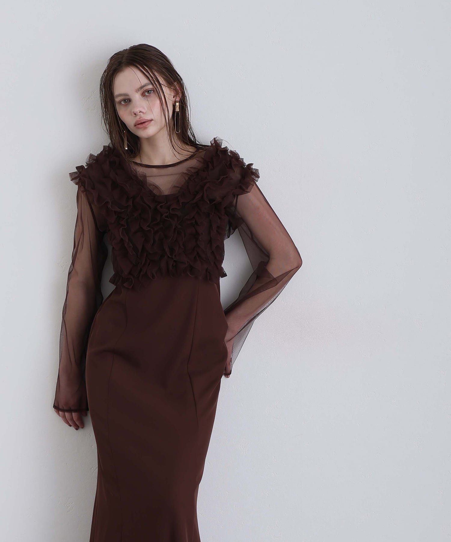 【プールヴー/PourVous】の3点セットフリルボレロドレス 結婚式 パーティードレス オケージョンドレス インテリア・キッズ・メンズ・レディースファッション・服の通販 founy(ファニー) 　ファッション　Fashion　レディースファッション　Fashion for Women　アウター　Coat / Outerwear Collection　ボレロ・ショート丈ジャケット / ドレス羽織りに　Boleros & Short Jackets　ワンピース　Dresses　フォーマル・パーティードレス・結婚式用ドレス　Elegant & Casual Dresses　アクセサリー　Fashion Accessories　インナー　Innerwear　キャミワンピース　Cami Dress, Slip Dress　シンプル　Simple, Minimal　ストレート　Straight, Straight Cut　チュール　Tulip, Tulip Motif　ドレス　Dress, One-Piece　フリル　Frill, Ruffle　ベスト　Vest, Waistcoat　ボレロ　Bolero, Short Cardigan　おすすめ　Recommended / Our Picks　セレモニー　Ceremony　結婚式　Wedding　二次会　After Party　チョコ|ID: prp329100004928270 ipo3291000000036981574