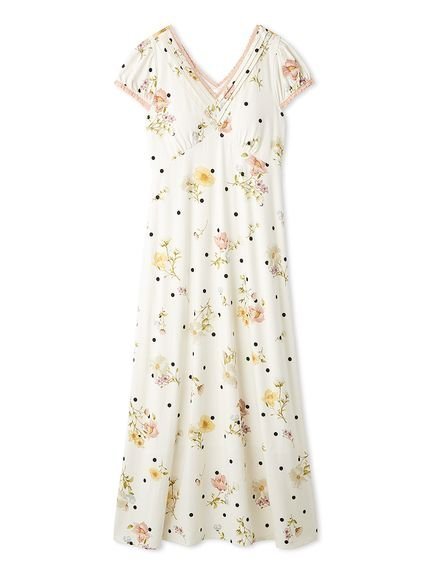 【スナイデル ホーム/SNIDEL HOME】の【Moilis】ワンピース インテリア・キッズ・メンズ・レディースファッション・服の通販 founy(ファニー) 　ファッション　Fashion　レディースファッション　Fashion for Women　ワンピース　Dresses　なめらか　Smooth, Silky Texture　ギンガム　Gingham, Gingham Fabric　スマート　Smart, Elegant　スリーブ　Sleeve, Long Sleeve / Short Sleeve　チェック　Check, Plaid, Tartan　フラワー　Flower, Floral　リボン　Ribbon, Bow　レース　Lace, Lace Fabric　FLOWER[936]|ID: prp329100004928281 ipo3291000000036981668