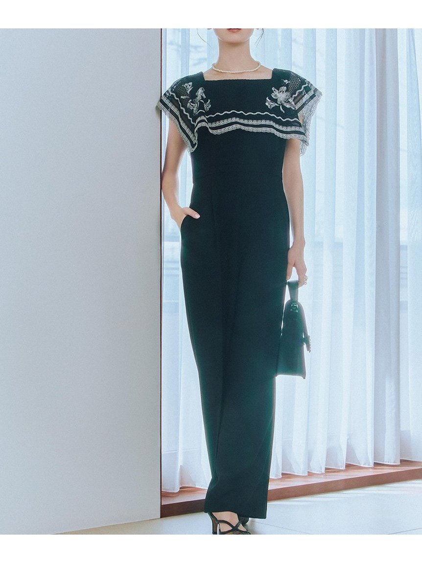 【リリーブラウン/Lily Brown】のレースカラーコンビネゾン 人気、トレンドファッション・服の通販 founy(ファニー) 　ファッション　Fashion　レディースファッション　Fashion for Women　おすすめ　Recommended / Our Picks　オケージョン　Occasion Wear　クラシカル　Classical, Vintage-Inspired　コンビネゾン　Jumpsuit, All-in-One　スマート　Smart, Elegant　ドレス　Dress, One-Piece　パーティ　Party, Party Style　フォーマル　Formal, Dressy　モチーフ　Motif, Design Theme　レース　Lace, Lace Fabric　 other-1|ID: prp329100004928293 ipo3291000000036981774