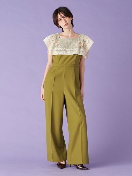 【リリーブラウン/Lily Brown】のレースカラーコンビネゾン インテリア・キッズ・メンズ・レディースファッション・服の通販 founy(ファニー) 　ファッション　Fashion　レディースファッション　Fashion for Women　おすすめ　Recommended / Our Picks　オケージョン　Occasion Wear　クラシカル　Classical, Vintage-Inspired　コンビネゾン　Jumpsuit, All-in-One　スマート　Smart, Elegant　ドレス　Dress, One-Piece　パーティ　Party, Party Style　フォーマル　Formal, Dressy　モチーフ　Motif, Design Theme　レース　Lace, Lace Fabric　OLV[027]|ID: prp329100004928293 ipo3291000000036981779