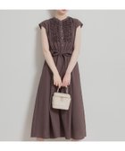 【クチュール ブローチ/Couture Brooch】の【洗える・着映え】リネンライク シアーワンピース 人気、トレンドファッション・服の通販 founy(ファニー) ファッション Fashion レディースファッション Fashion for Women ワンピース Dresses 洗える Machine Washable スマート Smart, Elegant チェック Check, Plaid, Tartan バランス Balance, Style Balance フェミニン Feminine, Girly フリル Frill, Ruffle ポケット Pocket, Pocket Detail リネン Linen, Linen Fabric リボン Ribbon, Bow 2026年 2026 thumbnail ブラウン|ID: prp329100004928298 ipo3291000000036981832