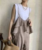 【ドゥドゥ/DouDou】の【WEB限定】 フリルビスチェキャミサロペット 人気、トレンドファッション・服の通販 founy(ファニー) ファッション Fashion レディースファッション Fashion for Women トップス・カットソー Cut & Sew Tops キャミソール&ノースリーブ Camisoles & Sleeveless Tops ビスチェ Bustiers & Corset Tops / Layered Bustier Style ワンピース Dresses サロペット&オールインワン Dungarees & Jumpsuit Styles イエロー Yellow シンプル Simple, Minimal スマート Smart, Elegant タンク Tank Top, Sleeveless Top フリル Frill, Ruffle S/S・春夏 SS, Spring/Summer, Warm Season 再入荷 Restock / Back in Stock 夏 Summer 2026年 2026 thumbnail グレージュ|ID: prp329100004928301 ipo3291000000036981859