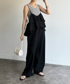 【ドゥドゥ/DouDou】の【WEB限定】 フリルビスチェキャミサロペット ブラック|ID: prp329100004928301 ipo3291000000037298751