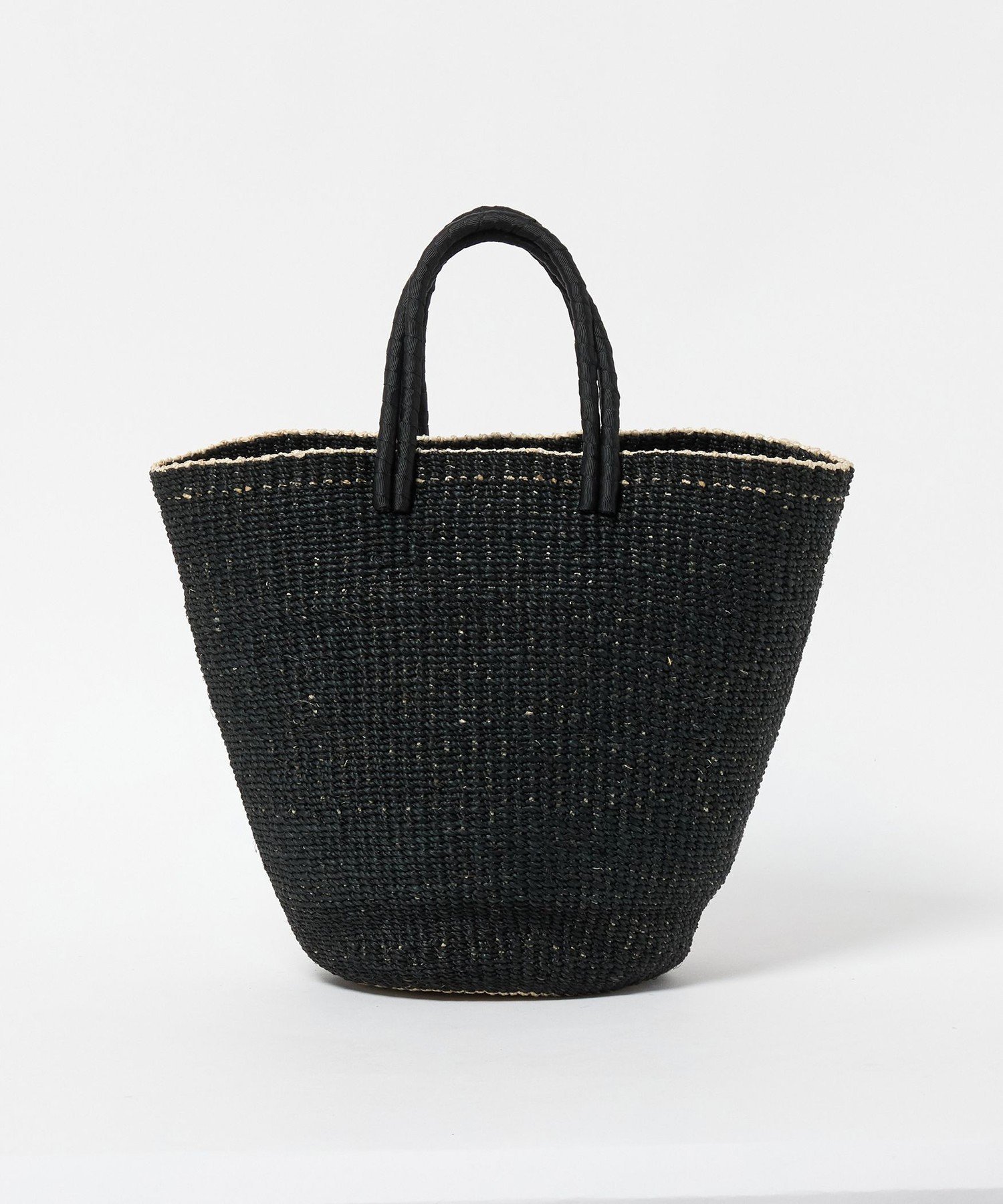 【ユナイテッドアローズ/UNITED ARROWS】のアバカ ダブルハンドル トートバッグ インテリア・キッズ・メンズ・レディースファッション・服の通販 founy(ファニー) 　ファッション　Fashion　レディースファッション　Fashion for Women　バッグ　Bags　ダブル　Double, Double-Breasted　ラウンド　Round, Round Neck　BLACK|ID: prp329100004928323 ipo3291000000036982052