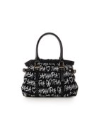 【サマンサタバサ/SamanTha Thavasa】のスクリッタ柄 サマンサ ルプリュ・ミニョン ハンドバッグ Revival Collection 人気、トレンドファッション・服の通販 founy(ファニー) ファッション Fashion レディースファッション Fashion for Women ギャザー Gathered, Ruffled ショルダー Shoulder, Shoulder Strap 財布 Wallet, Purse ポケット Pocket, Pocket Detail マグネット Magnet, Magnetic Closure ランダム Random, Irregular thumbnail ブラック|ID: prp329100004928344 ipo3291000000036982235