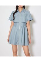 【リエンダ/rienda】の【伝説のバズりワンピ】バストフレアミニワンピース L/BLU1|ID: prp329100004932915 ipo3291000000037025781