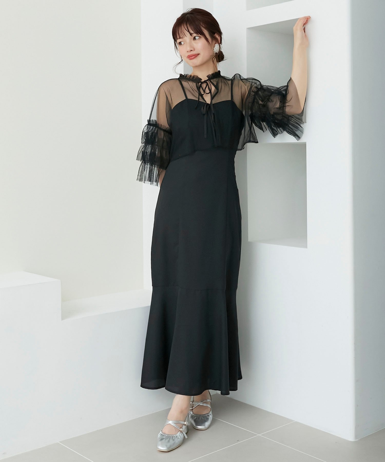 【マジェスティック レゴン/MAJESTIC LEGON】の2wayチュールボレロセットドレス インテリア・キッズ・メンズ・レディースファッション・服の通販 founy(ファニー) 　ファッション　Fashion　レディースファッション　Fashion for Women　アウター　Coat / Outerwear Collection　ボレロ・ショート丈ジャケット / ドレス羽織りに　Boleros & Short Jackets　ワンピース　Dresses　フォーマル・パーティードレス・結婚式用ドレス　Elegant & Casual Dresses　キャミワンピース　Cami Dress, Slip Dress　ショート　Short, Short Length　ダウン　Down, Puffer　デニム　Denim, Jeans Material　トレンド　Trend, Trending Now　ドレス　Dress, One-Piece　フリル　Frill, Ruffle　ボレロ　Bolero, Short Cardigan　マーメイド　Mermaid, Fishtail Silhouette　リボン　Ribbon, Bow　再入荷　Restock / Back in Stock　エレガント 上品　Elegant　結婚式　Wedding　披露宴　Wedding Reception　二次会　After Party　ブラック|ID: prp329100004932920 ipo3291000000037025821