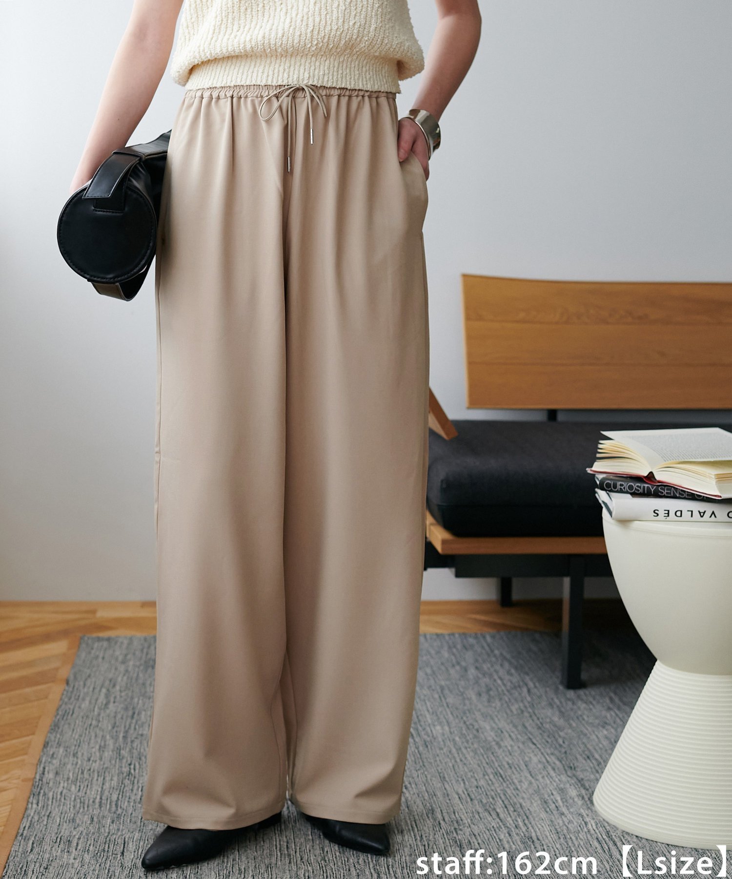 【ディスコート/Discoat】の《22色展開/7サイズ展開》-3kg見え!とろみイージーパンツ【ユニセックス】 インテリア・キッズ・メンズ・レディースファッション・服の通販 founy(ファニー) 　ファッション　Fashion　レディースファッション　Fashion for Women　パンツ　Pants & Trousers　春　Spring　秋　Autumn　カーディガン　Cardigan, Knitwear　ギャザー　Gathered, Ruffled　コンパクト　Compact, Small Size　シアー　Sheer, See-Through　スウェット / スエット　Sweatshirt, Sweatwear　とろみ　Fluid, Flowy Fabric　フロント　Front, Front Design　半袖　Short Sleeve, Half Sleeve　メンズ　Men's, Menswear　リボン　Ribbon, Bow　楽ちん　Easy Fit, Comfortable　おすすめ　Recommended / Our Picks　夏　Summer　ライトベージュ|ID: prp329100004932945 ipo3291000000037026041