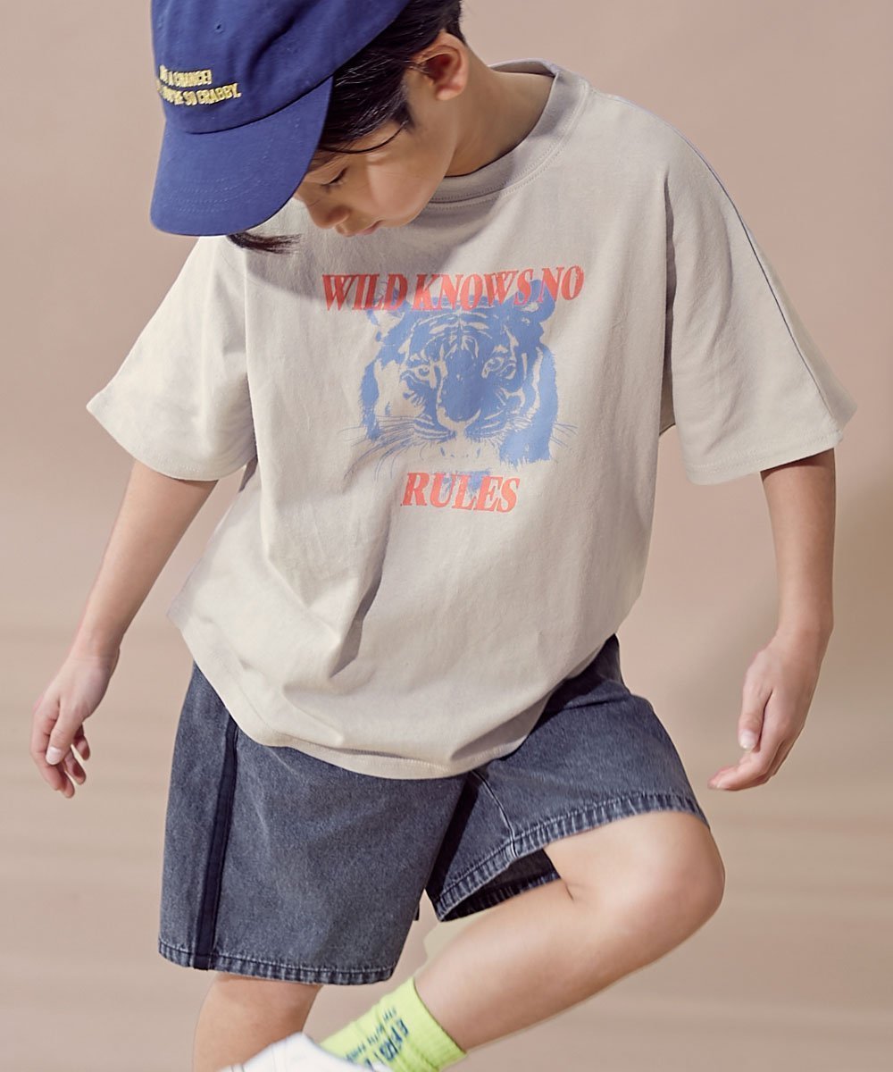 【デビロック/devirock / KIDS】の綿100% デビラボ スーパーBIGシルエット プリント半袖Tシャツ 子供服 キッズ 26SS インテリア・キッズ・メンズ・レディースファッション・服の通販 founy(ファニー) 　ファッション　Fashion　キッズファッション　Fashion for Kids　トレンド　Trend, Trending Now　プリント　Print, Printed Pattern　ベーシック　Basic, Essential　半袖　Short Sleeve, Half Sleeve　おすすめ　Recommended / Our Picks　夏　Summer　2026年　2026　007-トラ-Lグレー|ID: prp329100004932967 ipo3291000000037026231