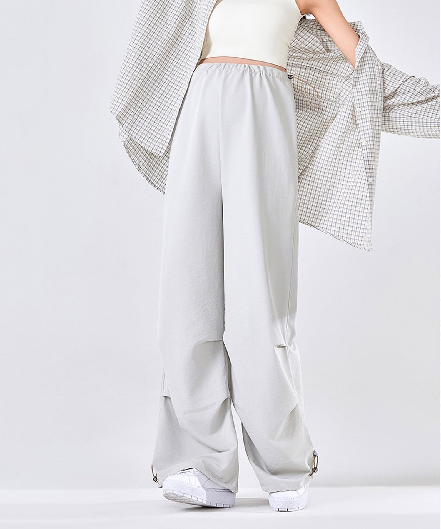 【アイモハ/aimoha / KIDS】のaimoha -select-/ドローストリング付きマタニティカーゴパンツ インテリア・キッズ・メンズ・レディースファッション・服の通販 founy(ファニー) 　ファッション　Fashion　キッズファッション　Fashion for Kids　ボトムス　Bottoms　ドローストリング　Drawstring, Pull Cord　ライトグレー|ID: prp329100004932985 ipo3291000000037026342