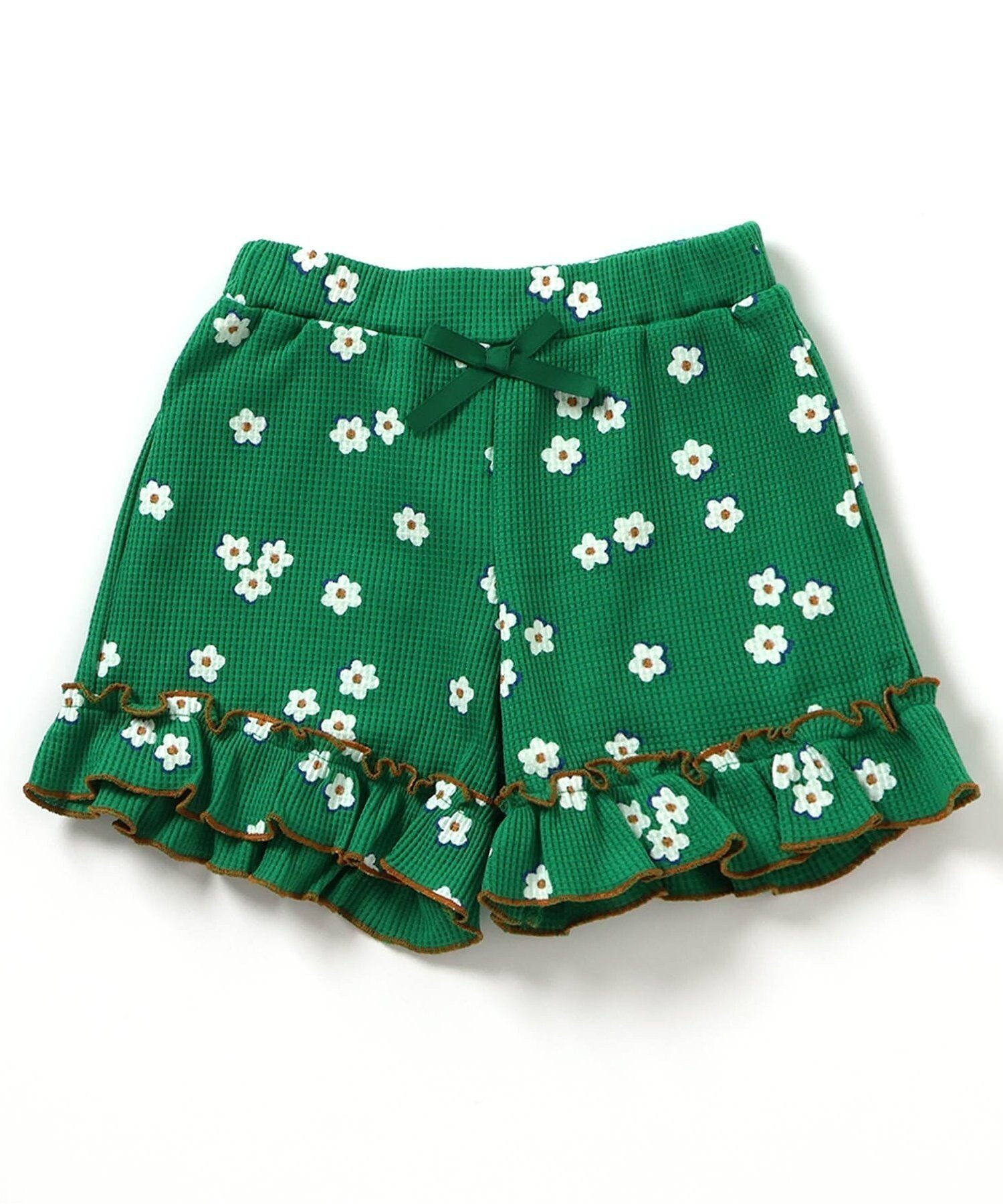 【エフオー オンラインストア/F.O.Online Store / KIDS】のWEB限定 ワッフルショートパンツ ショート丈 インテリア・キッズ・メンズ・レディースファッション・服の通販 founy(ファニー) 　ファッション　Fashion　キッズファッション　Fashion for Kids　ボトムス　Bottoms　ショート　Short, Short Length　グリーン|ID: prp329100004932998 ipo3291000000037026433