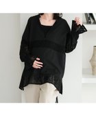 【レプシィム ローリーズファーム/LEPSIM LOWRYS FARM】の【産前・産後対応】マタニティ/切り替えレースチュニックブラウス 人気、トレンドファッション・服の通販 founy(ファニー) ファッション Fashion キッズファッション Fashion for Kids スキッパー Skipper, Open Collar デニム Denim, Jeans Material レース Lace, Lace Fabric 春 Spring thumbnail ブラック09|ID: prp329100004933000 ipo3291000000037026432