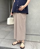 【アンドミー/andme / KIDS】の【マタニティ】セルフカット リブ タイト スカート グレージュ|ID: prp329100004933010 ipo3291000000037306042