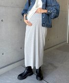 【アンドミー/andme / KIDS】の【マタニティ】セルフカット リブ タイト スカート 杢グレー|ID: prp329100004933010 ipo3291000000037306044