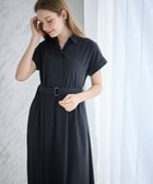 【クロスマルシェ/cross marche / KIDS】の【汗染み防止・UVカット】フレンチスリーブ スキッパ-シャツ マタニティワンピース(マタニティ 授乳服)授乳口付き 授乳楽々 妊婦服 産前・産後対応 ブラック|ID: prp329100004933035 ipo3291000000037306327