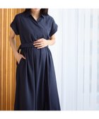 【クロスマルシェ/cross marche / KIDS】の【汗染み防止・UVカット】フレンチスリーブ スキッパ-シャツ マタニティワンピース(マタニティ 授乳服)授乳口付き 授乳楽々 妊婦服 産前・産後対応 ネイビー|ID: prp329100004933035 ipo3291000000037306330