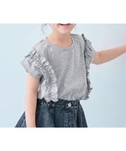 【デビロック/devirock / KIDS】のえらべる フリルデザイン 半袖Tシャツ 子供服 キッズ 女の子 フリル Tシャツ 26SS 人気、トレンドファッション・服の通販 founy(ファニー) ファッション Fashion キッズファッション Fashion for Kids ショート Short, Short Length デニム Denim, Jeans Material フリル Frill, Ruffle 半袖 Short Sleeve, Half Sleeve おすすめ Recommended / Our Picks 夏 Summer 2026年 2026 thumbnail 004-サイド-杢グレー|ID: prp329100004933051 ipo3291000000037026807