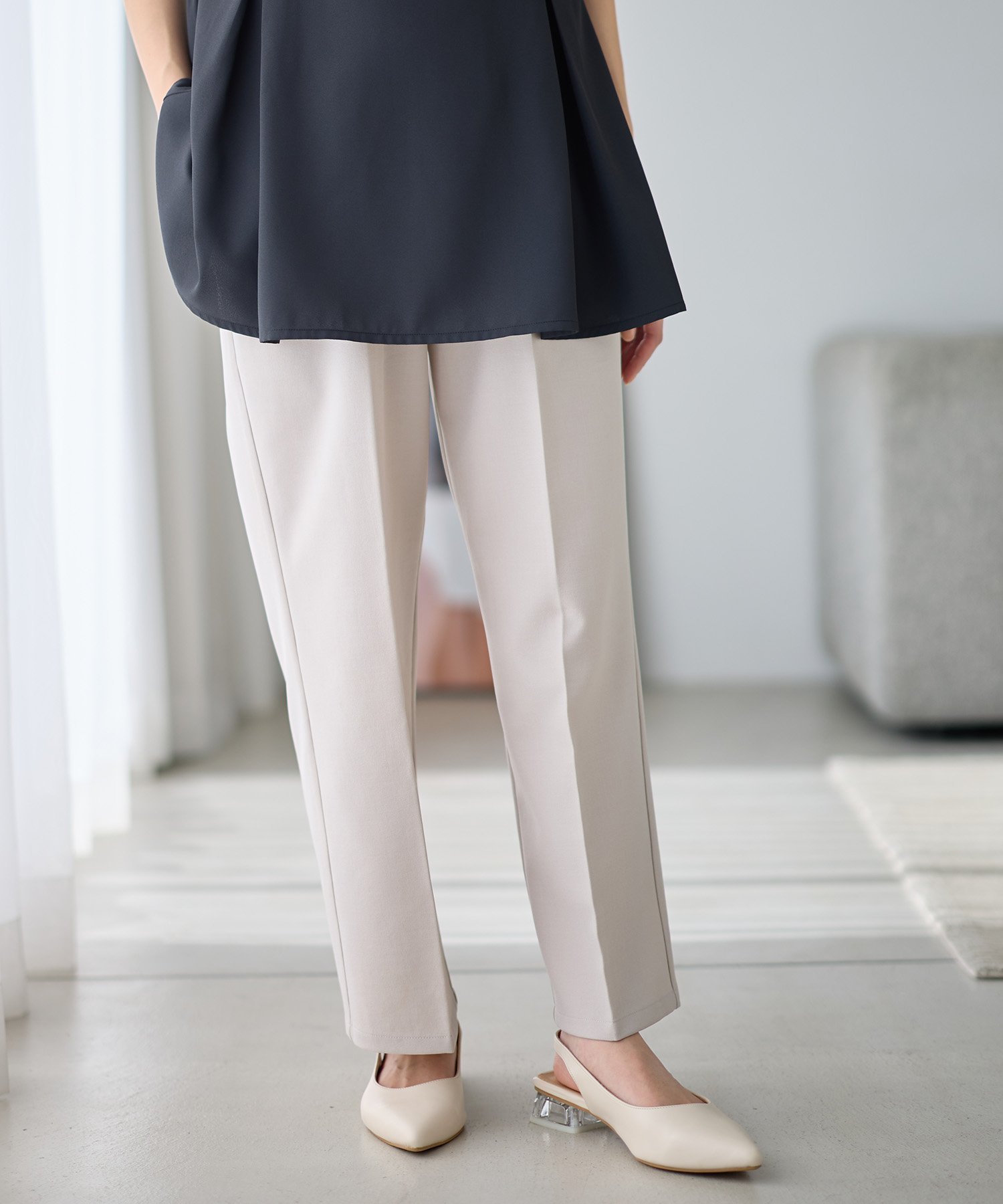 【その他のブランド/Other】の麻調タックワイドパンツ(マタニティ/ 妊婦服)産前・産後対応 インテリア・キッズ・メンズ・レディースファッション・服の通販 founy(ファニー) 　ファッション　Fashion　キッズファッション　Fashion for Kids　ボトムス　Bottoms　スピンドル　Spindle, Drawcord　フィット　Fit, Slim Fit　ポケット　Pocket, Pocket Detail　リラックス　Relax, Relaxed Fit　ワイド　Wide, Wide Fit　オフベージュ|ID: prp329100004933062 ipo3291000000037026889