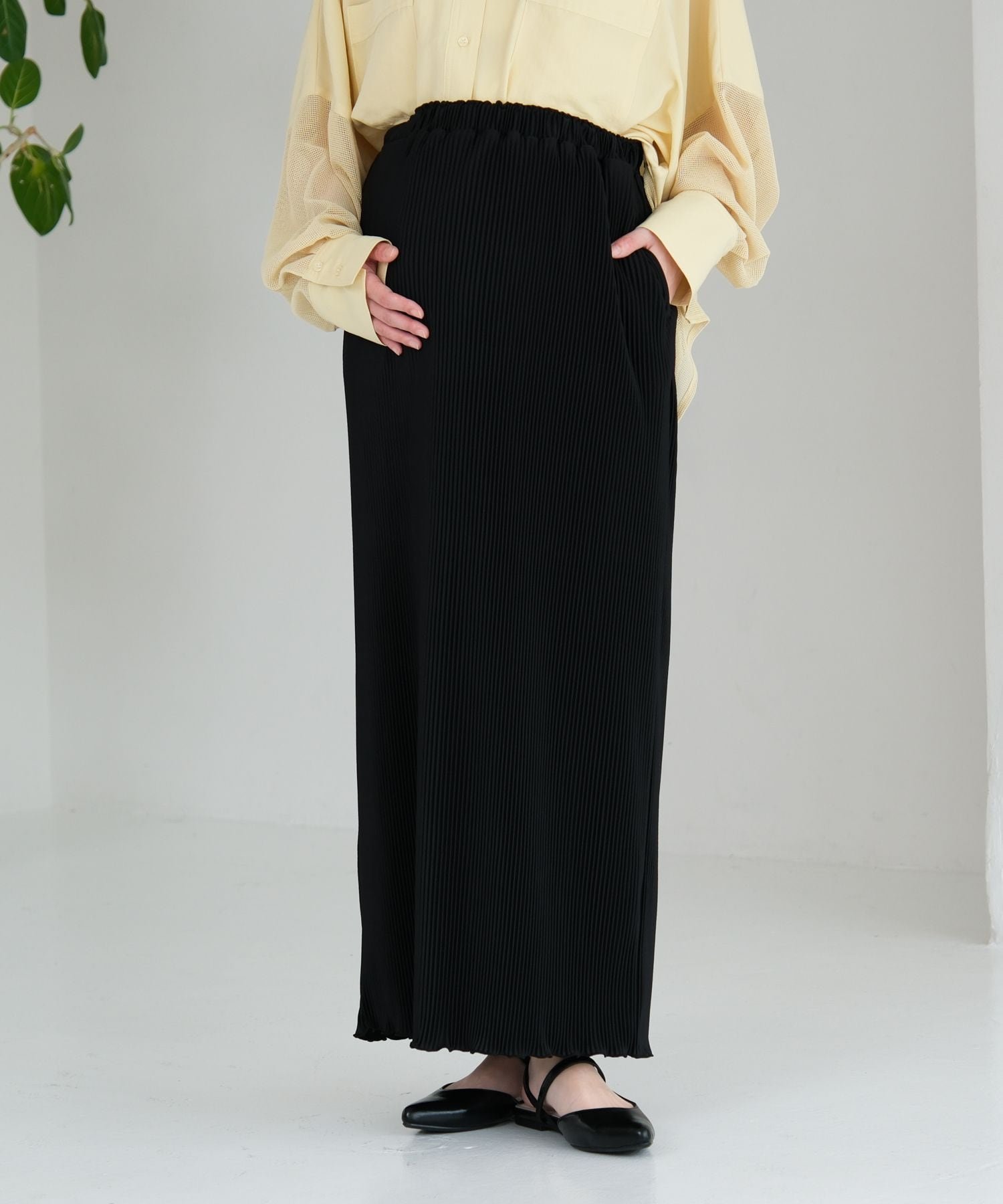 【レプシィム ローリーズファーム/LEPSIM LOWRYS FARM】の【産前・産後対応】マタニティ/無地柄プリーツスカート インテリア・キッズ・メンズ・レディースファッション・服の通販 founy(ファニー) 　ファッション　Fashion　キッズファッション　Fashion for Kids　カットソー　Cut and Sewn Top　プリーツ　Pleats, Pleated　無地　Plain, Solid Color　ブラック×無地09|ID: prp329100004933070 ipo3291000000037026938