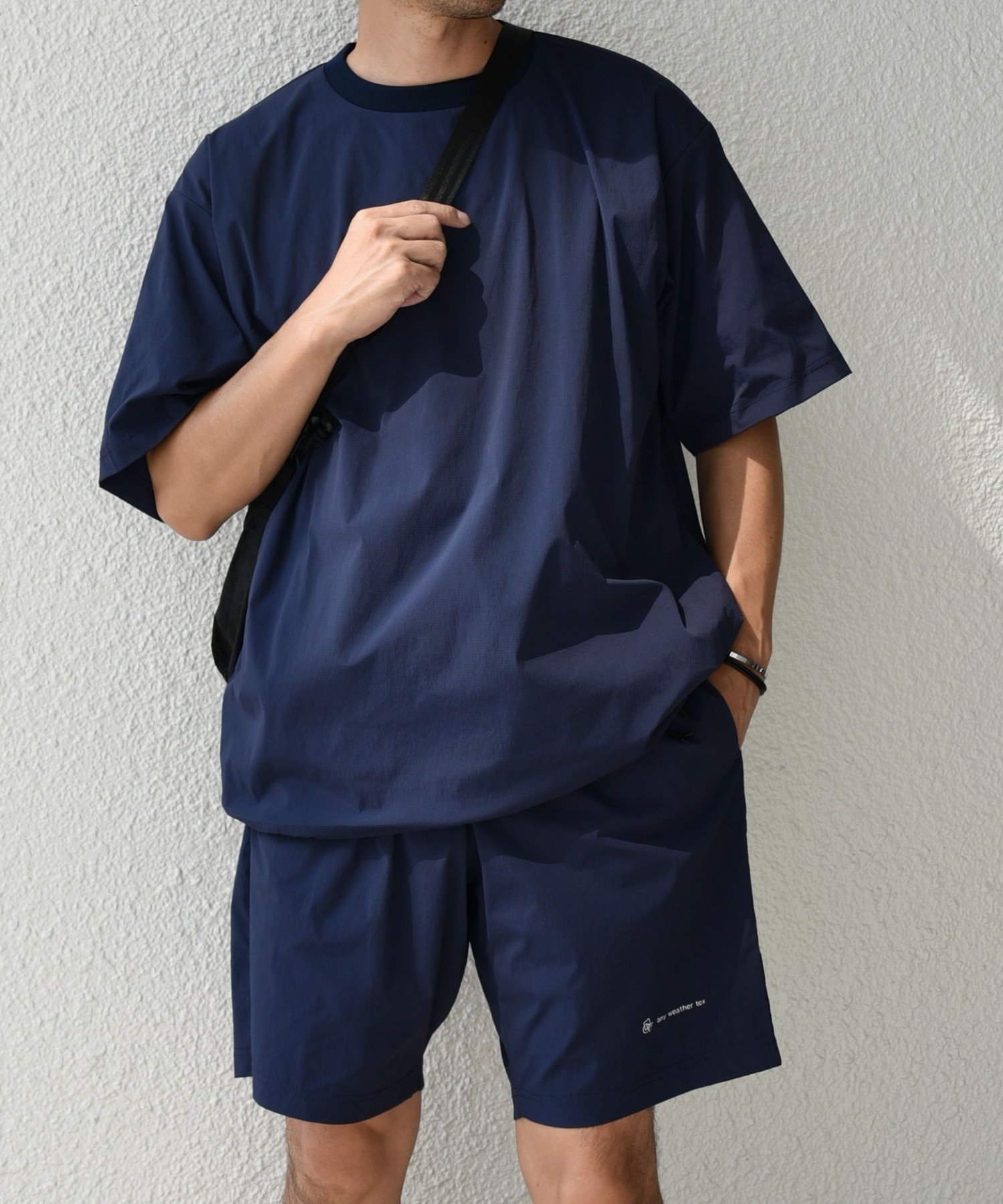【シップス/SHIPS / MEN】の【WEB限定】SHIPS any ワッシャーナイロン スピンドル Tシャツ+イージーショーツ セットアップ インテリア・キッズ・メンズ・レディースファッション・服の通販 founy(ファニー) 　ファッション　Fashion　メンズファッション　Fashion for Men　セットアップ　Matching Sets　シャーリング　Shirring, Ruched　ショーツ　Shorts, Short Pants　ストレッチ　Stretch, Stretchy Fabric　スピンドル　Spindle, Drawcord　セットアップ　Set-Up, Coordinated Outfit　人気　Popular, Best Seller　ワイド　Wide, Wide Fit　ワンポイント　One Point, Statement Accent　ネイビー|ID: prp329100004933080 ipo3291000000037027014