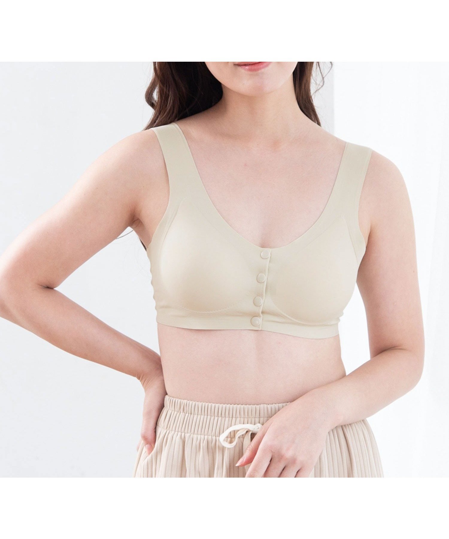 【その他のブランド/Other】の【授乳ブラ】フロントオープンシームレスブラ インテリア・キッズ・メンズ・レディースファッション・服の通販 founy(ファニー) 　ファッション　Fashion　キッズファッション　Fashion for Kids　シンプル　Simple, Minimal　ドット　Polka Dot, Dot Pattern　フロント　Front, Front Design　ブラジャー　Bra, Lingerie　無地　Plain, Solid Color　オフホワイト|ID: prp329100004933093 ipo3291000000037027102