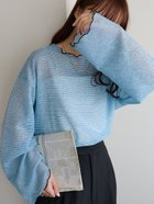 【ディスコート/Discoat】の【WEB限定】シアーボーダーロングスリーブ 人気、トレンドファッション・服の通販 founy(ファニー) ファッション Fashion レディースファッション Fashion for Women インナー Innerwear 秋 Autumn キャミソール Camisole, Spaghetti Strap Top スリーブ Sleeve, Long Sleeve / Short Sleeve トレンド Trend, Trending Now ビスチェ Bustier, Corset Top フィット Fit, Slim Fit ボーダー Border, Stripe ルーズ Loose, Oversized ワイド Wide, Wide Fit おすすめ Recommended / Our Picks thumbnail ブルー|ID: prp329100004933171 ipo3291000000037027571