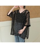【レプシィム ローリーズファーム/LEPSIM LOWRYS FARM】の【産前・産後対応】マタニティ/2WAYネップメッシュプルオーバー ブラック09|ID: prp329100004933186 ipo3291000000037306182