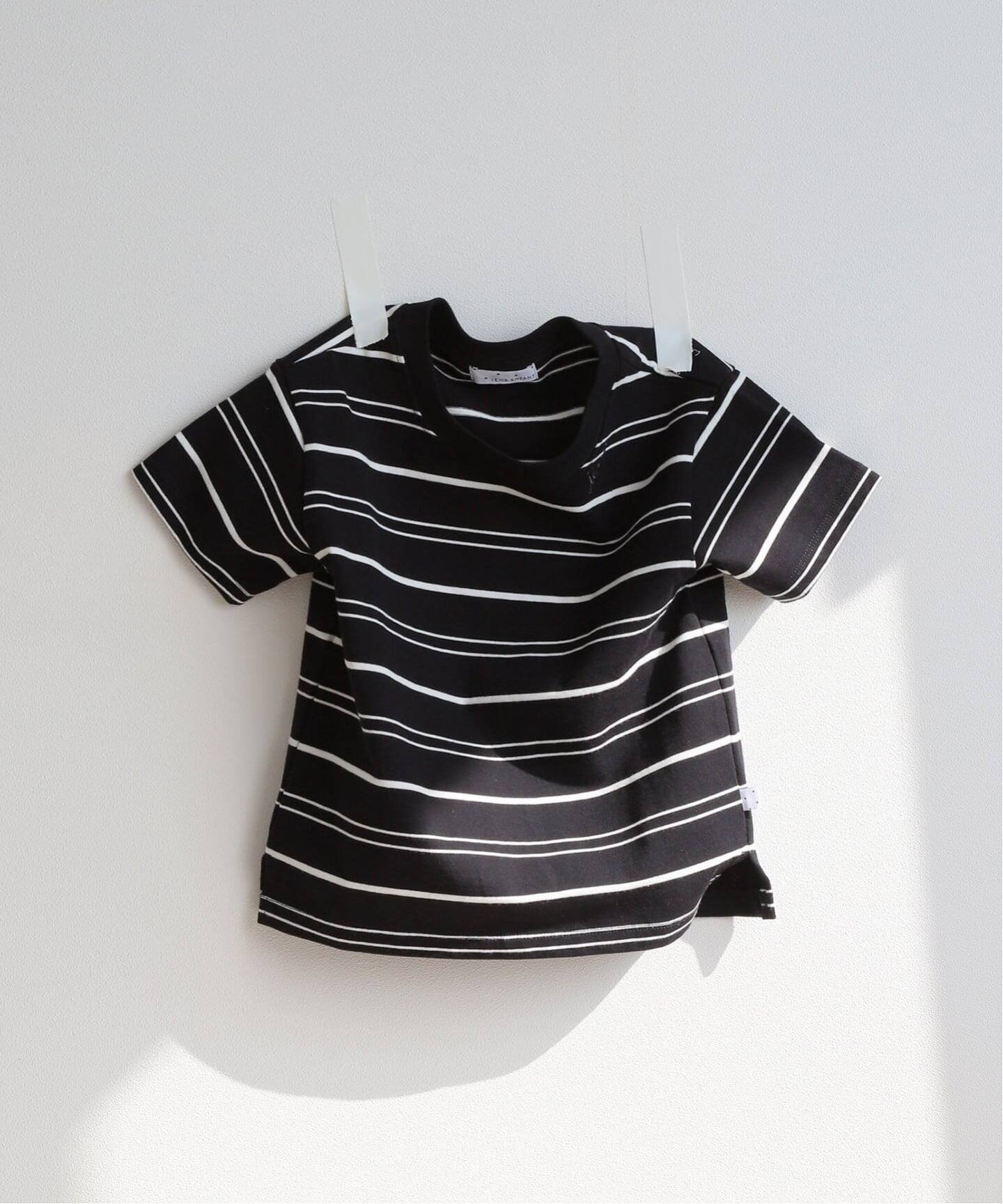 【イエナアンファン/IENA ENFANT / KIDS】のマルチボーダーTシャツ kids インテリア・キッズ・メンズ・レディースファッション・服の通販 founy(ファニー) 　ファッション　Fashion　キッズファッション　Fashion for Kids　インナー　Innerwear　シンプル　Simple, Minimal　スマート　Smart, Elegant　ボーダー　Border, Stripe　ブラック|ID: prp329100004933201 ipo3291000000037027803