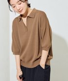 【フリークスストア/FREAK'S STORE】の半袖ポロ襟スキッパーサマーニット【限定展開】 モカ|ID: prp329100004933204 ipo3291000000037297347