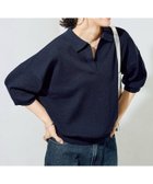 【フリークスストア/FREAK'S STORE】の半袖ポロ襟スキッパーサマーニット【限定展開】 ネイビー|ID: prp329100004933204 ipo3291000000037297352