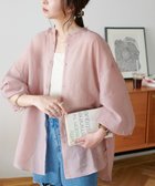 【ディスコート/Discoat】のシアーバンドカラーシャツ《WEB限定カラーあり》 人気、トレンドファッション・服の通販 founy(ファニー) ファッション Fashion レディースファッション Fashion for Women トップス・カットソー Cut & Sew Tops シャツ・ブラウス・オフィスカジュアル Elegant Blouses & Button-Ups おすすめ Recommended / Our Picks キャミソール Camisole, Spaghetti Strap Top 夏 Summer 春 Spring S/S・春夏 SS, Spring/Summer, Warm Season thumbnail ピンク|ID: prp329100004933215 ipo3291000000037027897