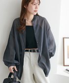 【ディスコート/Discoat】のシアーバンドカラーシャツ《WEB限定カラーあり》 人気、トレンドファッション・服の通販 founy(ファニー) ファッション Fashion レディースファッション Fashion for Women トップス・カットソー Cut & Sew Tops シャツ・ブラウス・オフィスカジュアル Elegant Blouses & Button-Ups おすすめ Recommended / Our Picks キャミソール Camisole, Spaghetti Strap Top 夏 Summer 春 Spring S/S・春夏 SS, Spring/Summer, Warm Season thumbnail チャコールグレー|ID: prp329100004933215 ipo3291000000037027906