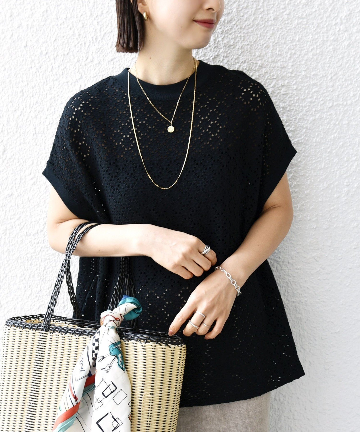 【シップス フォー ウィメン/SHIPS】の【WEB限定】 手洗い可能 アイレット クルーネック プルオーバー インテリア・キッズ・メンズ・レディースファッション・服の通販 founy(ファニー) 　ファッション　Fashion　レディースファッション　Fashion for Women　トップス・カットソー　Cut & Sew Tops　カジュアルプルオーバー・ニットトップス　Pullovers & Knit Tops / Casual Pullovers　アイレット　Eyelet Lace　イエロー　Yellow　オレンジ　Orange　シルバー　Silver, Metallic Silver　ストライプ　Stripe, Striped Pattern　ストレッチ　Stretch, Stretchy Fabric　パープル　Purple, Violet　フラワー　Flower, Floral　ベーシック　Basic, Essential　ボトム　Bottoms, Lower Wear　ラベンダー　Lavender　リラックス　Relax, Relaxed Fit　レース　Lace, Lace Fabric　2026年　2026　ブラック|ID: prp329100004933237 ipo3291000000037028049