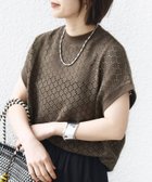 【シップス/SHIPS】の【WEB限定】 手洗い可能 アイレット クルーネック プルオーバー ブラウン|ID: prp329100004933237 ipo3291000000037326280